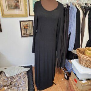 Lilith of France Jersey Fabric Long Black Dress Size L